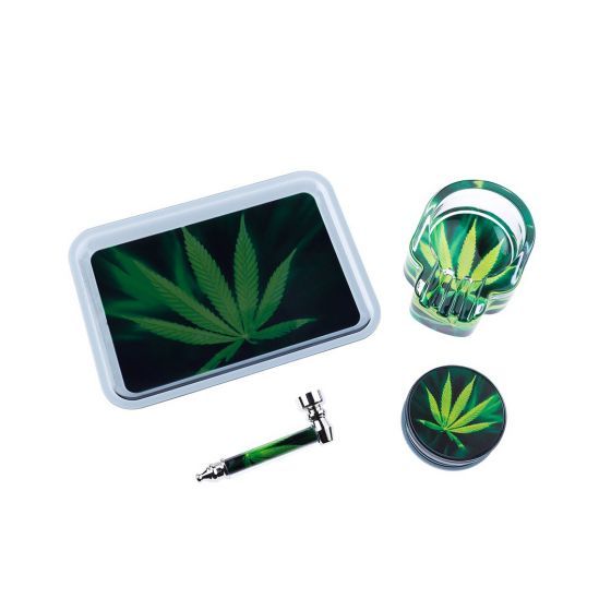 ENSEMBLE PIPE EN ALUMINIUM ET BROYEUR EN PLASTIQUE - CANNABIS