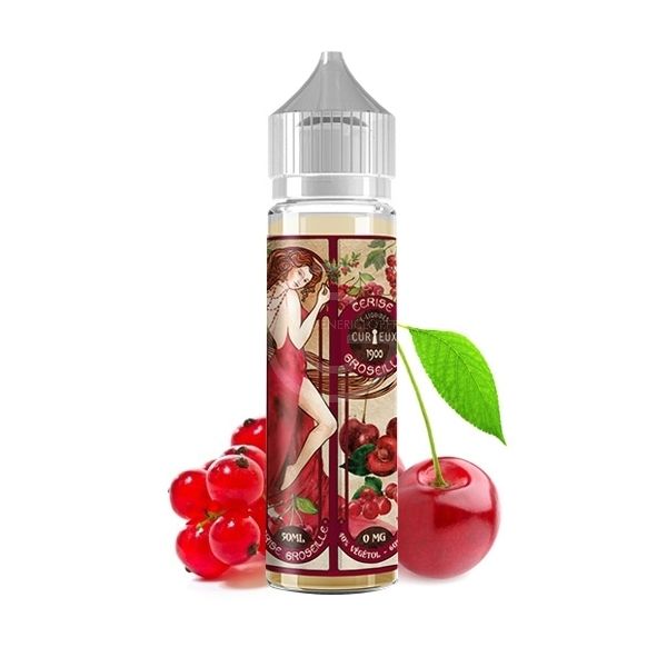 E-Liquid Cerise Groseille, CURIEUX 50ml ''Shortfill''