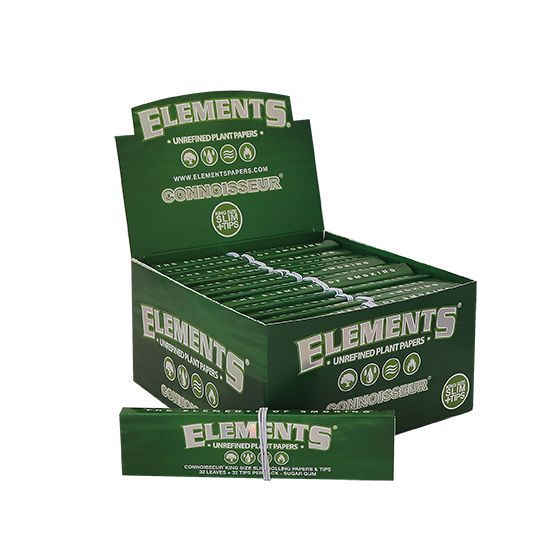 ELEMENTS GREEN KING SIZE SLIM, 50ER