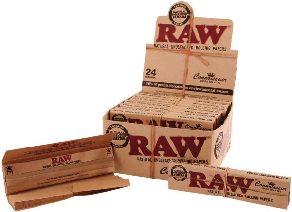 Raw Connaisseur Kingsize Slim + Filter tips 24pc Box