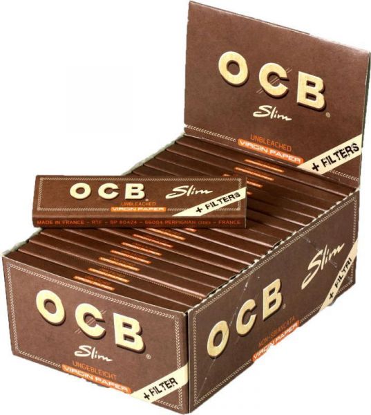 OCB Slim Virgin Unbleached + Filter 32er Box