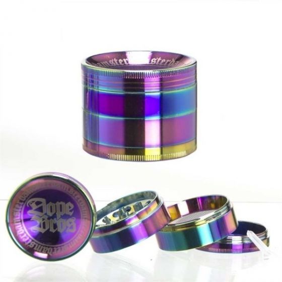 Grinder Dope Bros 50mm - Arc-en-ciel en 4 parties