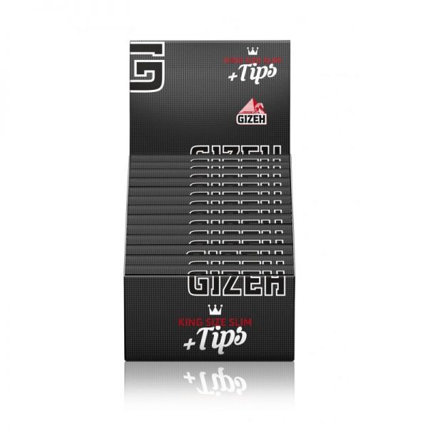 Gizeh Black King Size Slim + Tips 26pc Box